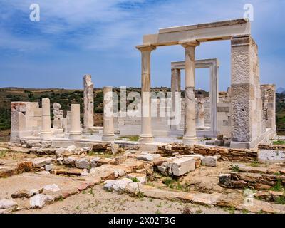 Tempio di Demetra, Sangri, isola di Naxos, Cicladi, isole greche, Grecia, Europa Foto Stock