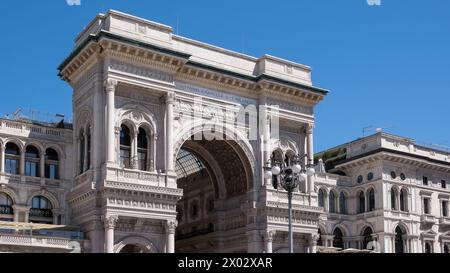 Galleria Vittorio Emanuele II, la più antica galleria di negozi d'Italia, Piazza del Duomo, Milano, Lombardia, Italia, Europa Foto Stock