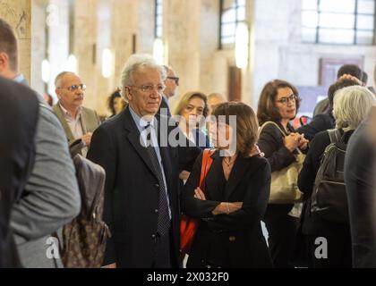 Fabio Roia alla memoria per l'uccisione a colpi di pistola in tribunale dell'avvocato Lorenzo Claris Appiani, del giudice Fernando Ciampi e di Giorgio erba del 9 aprile 2015 presso la seconda sezione penale - settimana - Cronaca - Milano, Italia - Martedì, 9 aprile 2024 (foto Stefano porta/LaPresse) Fabio Roia alla commemorazione per la sparatoria di morte in tribunale dell'avvocato Lorenzo Claris Appiani, del giudice Fernando Ciampi e di Giorgio erba il 9 aprile 2015 presso la seconda sezione penale - News - Milano, Italia - martedì 9 aprile 2024 (foto Stefano porta/LaPresse) Foto Stock