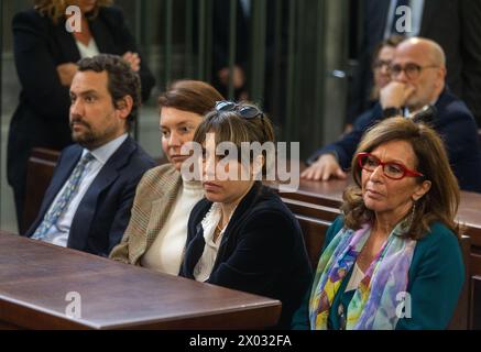 Comunicazione per l'uccisione a colpi di pistola in tribunale dell'avvocato Lorenzo Claris Appiani, del giudice Fernando Ciampi e di Giorgio erba del 9 aprile 2015 presso la seconda sezione penale - settimana - Cronaca - Milano, Italia - Martedì, 9 aprile 2024 (foto Stefano porta/LaPresse) commemorazione per la sparatoria di morte in tribunale dell'avvocato Lorenzo Claris Appiani, del giudice Fernando Ciampi e di Giorgio erba il 9 aprile 2015 presso la seconda sezione penale - News - Milano, Italia - martedì 9 aprile 2024 (foto Stefano porta/LaPresse) Foto Stock