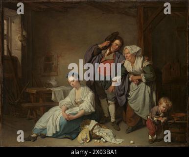 Broken Eggs, 1756, Metropolitan Museum of Art Jean-Baptiste Greuze Foto Stock