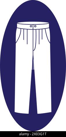 illustrazione vettoriale dell'icona dei pantaloni design semplice Illustrazione Vettoriale