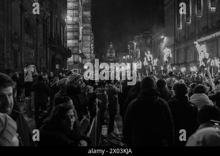 Hogmanay, Ediburgh, Scozia Foto Stock