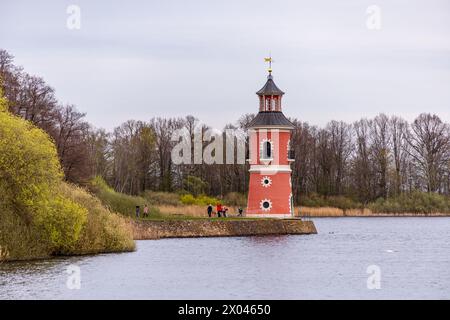 Una breve sosta presso il bellissimo castello da favola di Moritzburg vicino a Dresda - Sassonia - Germania Foto Stock