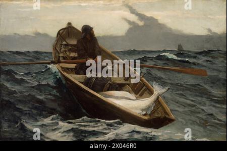 The Fog Warning (1885; Museum of fine Arts, Boston). Winslow Homer Foto Stock