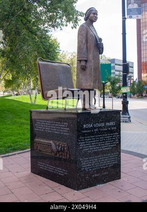 Statua di Rosa Parks a Grand Rapids, Michigan Foto Stock