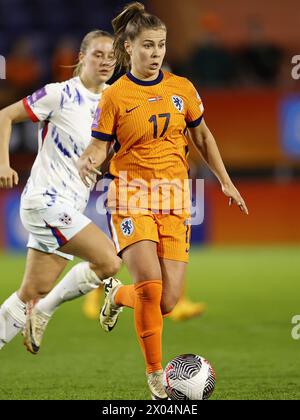 BREDA - Victoria Pelova delle donne olandesi durante la partita di qualificazione al Campionato europeo femminile nel gruppo A1 tra Paesi Bassi e Norvegia allo stadio Rat Verlegh il 9 aprile 2024 a Breda, Paesi Bassi. ANP | Hollandse Hoogte | MAURICE VAN STEEN Foto Stock