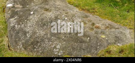 HORSESHOE ROCK, LORDENSHAWS, NORTHUMBERLAND Foto Stock