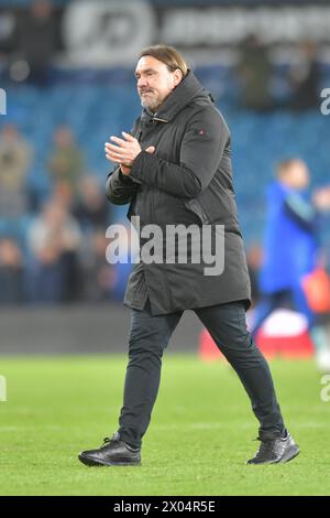 Daniel Frake del Leeds United durante lo Sky Bet Championship match tra Leeds United e Sunderland a Elland Road, Leeds, martedì 9 aprile 2024. (Foto: Scott Llewellyn | mi News) crediti: MI News & Sport /Alamy Live News Foto Stock