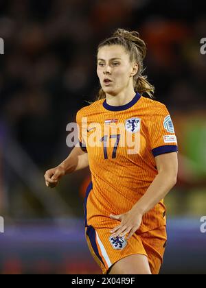 BREDA - Victoria Pelova delle donne olandesi durante la partita di qualificazione al Campionato europeo femminile nel gruppo A1 tra Paesi Bassi e Norvegia allo stadio Rat Verlegh il 9 aprile 2024 a Breda, Paesi Bassi. ANP | Hollandse Hoogte | MAURICE VAN STEEN Foto Stock