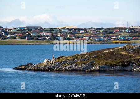 Port William Channel in Stanley, Isole Falkland, sabato 2 dicembre 2023. Foto: David Rowland / One-Image.com Foto Stock