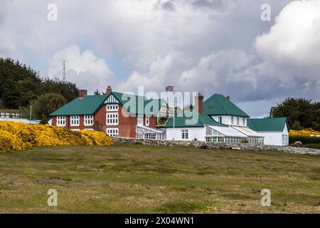 Government House, Ross Road, Stanley, Isole Falkland, sabato, 2 dicembre 2023. Foto: David Rowland / One-Image.com Foto Stock