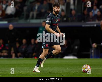 Madrid, Spagna. 09 aprile 2024. Durante i quarti di finale di UEFA Champions League contro il Real Madrid CF e il Manchester City all'Estadio Santiago Bernabeu il 9 aprile 2024 a Madrid, Spagna. (Foto di Gerard Franco/Dax Images) credito: DAX Images/Alamy Live News Foto Stock