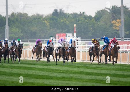 La Torre di Londra e Ryan Moore vincono il rinnovo 2024 della G2 Dubai Gold Cup per l'allenatore Aidan o'Brien, 30/03/24. Crediti JTW equine Images / Alamy. Foto Stock