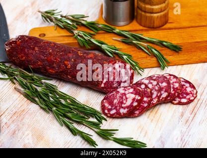 Salsiccia Braunschweiger, salsiccia tradizionale tedesca Foto Stock