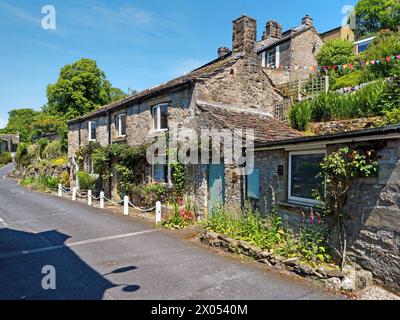 Regno Unito, North Yorkshire, Grassington, Scar Street, Crag Cottage. Foto Stock