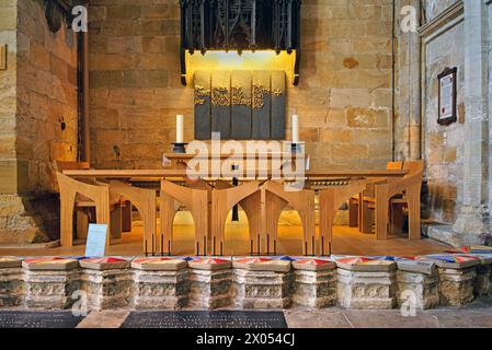 Regno Unito, North Yorkshire, Ripon Cathedral Interior, The Chapel of Justice and Peace. Foto Stock
