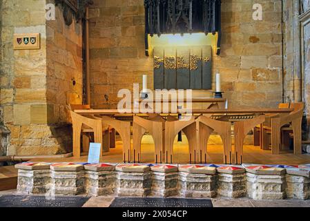 Regno Unito, North Yorkshire, Ripon Cathedral Interior, The Chapel of Justice and Peace. Foto Stock