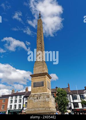 Regno Unito, North Yorkshire, obelisco Ripon in Market Square. Foto Stock