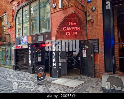 Regno Unito, Liverpool, The Cavern Club in Mathew Street. Foto Stock