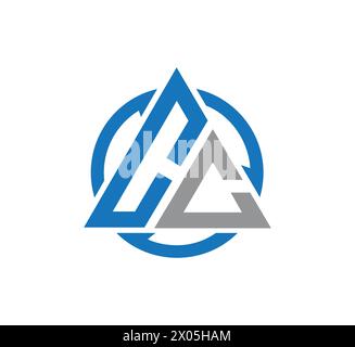 Modello vettoriale disegno logo lettera CC Illustrazione Vettoriale