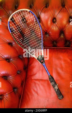 Racchette da squash e la sfera Foto Stock