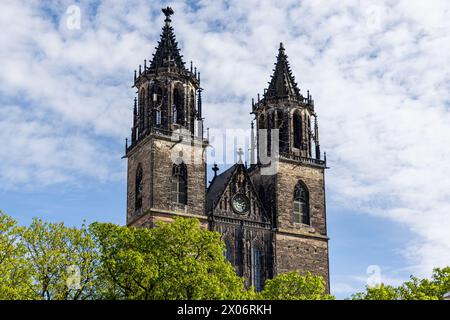 Bilder aus der Landeshauptstadt von Sachsen Anhalt Magdeburg an der Elbe Foto Stock