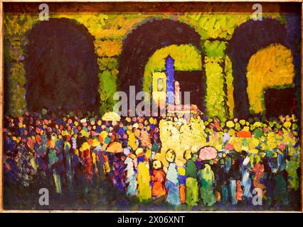 'The Ludwigskirche in Munich', 1908, Wassily Kandinsky, Thyssen-Bornemisza Museum, Madrid, Spain, Europe Stock Photo