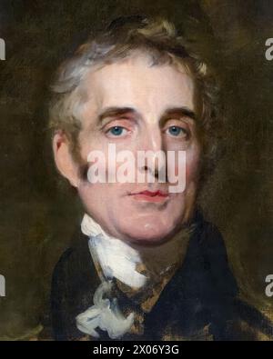 Arthur Wellesley, i duca di Wellington (1769-1852), primo ministro del Regno Unito 1828-1830 e novembre-dicembre 1834, (incompiuto) ritratto ad olio su tela di Sir Thomas Lawrence, 1829 Foto Stock