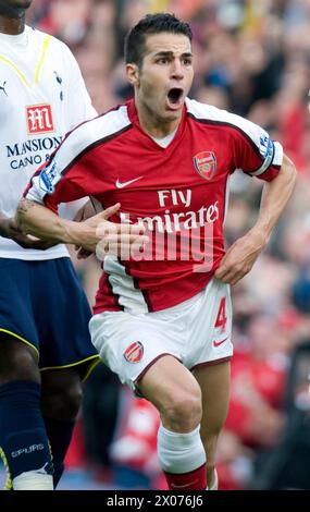 Arsenal contro Spurs fa Premier League 31.10.09 Fabregas Celebs foto di Gavin Rodgers/ Pixel 07917221968 Foto Stock