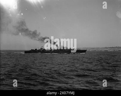 Durante la seconda guerra mondiale, la HMS Nubian, un cacciatorpediniere britannico, tornò a Malta dopo aver pattugliato la costa di Tunisi e i siciliani Narrows per intercettare le vie di fuga tedesche dell'Afrika Korps. Foto Stock