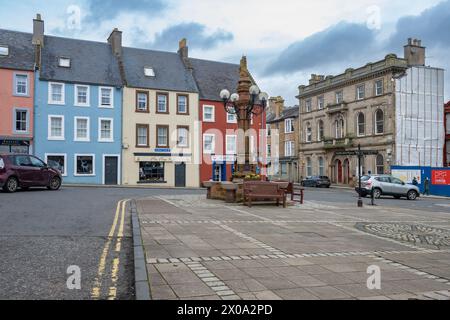 Market Place, Jedburgh, Scottish Borders, Scozia, Regno Unito Foto Stock