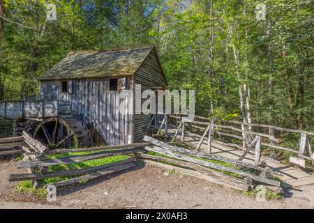 John P. Cable Grist Mill, Cades Cove, Great Smoky Mountains National Park, Tennessee Foto Stock