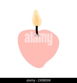 Candela alla moda disegnata a mano. Concetto fatto a mano. Può essere utilizzato per striscioni, etichette o poster. Illustrazione Vettoriale