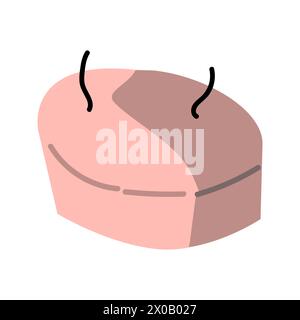 Candela alla moda disegnata a mano. Concetto fatto a mano. Può essere utilizzato per striscioni, etichette o poster. Illustrazione Vettoriale