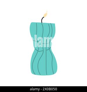 Candela alla moda disegnata a mano. Concetto fatto a mano. Può essere utilizzato per striscioni, etichette o poster. Illustrazione Vettoriale