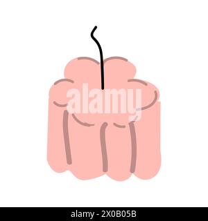 Candela alla moda disegnata a mano. Concetto fatto a mano. Può essere utilizzato per striscioni, etichette o poster. Illustrazione Vettoriale