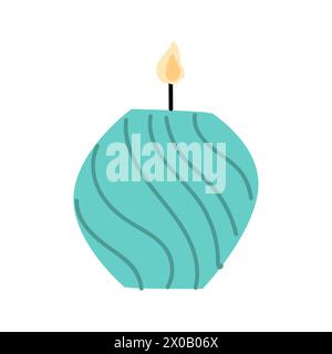 Candela alla moda disegnata a mano. Concetto fatto a mano. Può essere utilizzato per striscioni, etichette o poster. Illustrazione Vettoriale