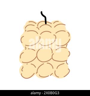 Candela alla moda disegnata a mano. Concetto fatto a mano. Può essere utilizzato per striscioni, etichette o poster. Illustrazione Vettoriale