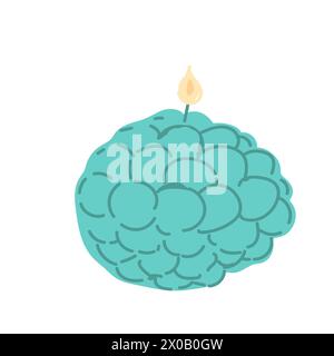 Candela alla moda disegnata a mano. Concetto fatto a mano. Può essere utilizzato per striscioni, etichette o poster. Illustrazione Vettoriale