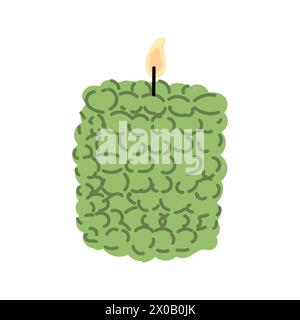 Candela alla moda disegnata a mano. Concetto fatto a mano. Può essere utilizzato per striscioni, etichette o poster. Illustrazione Vettoriale