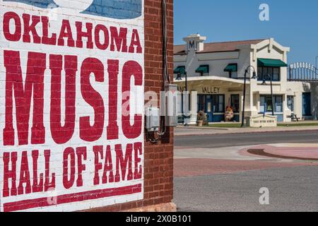 Oklahoma Music Hall of Fame e Three Rivers Museum (nel Midland Valley Railroad Depot) a Muskogee, Oklahoma's Depot District. (USA) Foto Stock