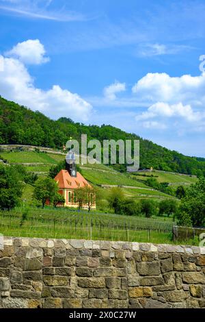 La Pillnitz Vineyard Church è una chiesa barocca situata nel vigneto reale di Pillnitz, Dresda, Sassonia, Germania. Foto Stock