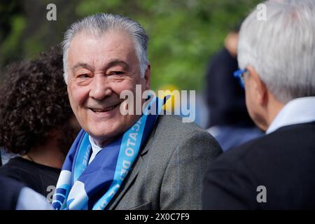 Torino, Italia. 11 aprile 2024. Il Segretario generale piemontese dell'unione UIL Gianni cortese. Crediti: M.Bariona/Alamy Live News Foto Stock