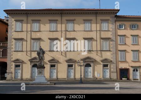 Edifici di Prato, città storica della Toscana, Italia Foto Stock