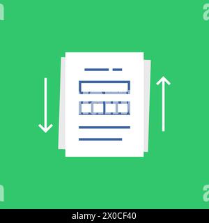un documento cartoni animati come un semplice aggiornamento Illustrazione Vettoriale