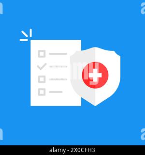 risultato del test come icona bianca del modulo medico Illustrazione Vettoriale