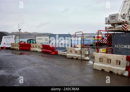 Importanti lavori di ingegneria civile intrapresi all'estremità nord-atlantica del canale Crinan. Scozia Foto Stock