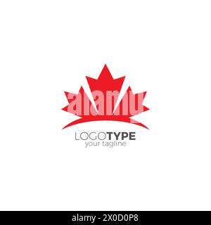 Vettore logo acero. icona acero Illustrazione Vettoriale