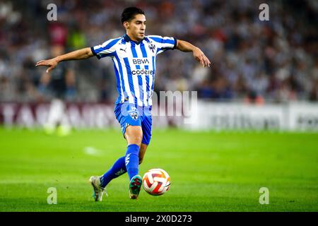 Guadalupe, Messico. 10 aprile 2024. GUADALUPE, MESSICO - 10 APRILE: Partita tra il CF Monterrey e l'Inter Miami nell'ambito dei quarti di finale della seconda tappa della CONCACAF Champions Cup allo stadio BBVA il 10 aprile 2024 a Guadalupe, Messico. (Foto di Toby Tande/PxImages) credito: PX Images/Alamy Live News Foto Stock